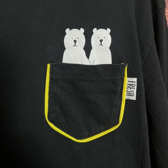 🎉HP🎉Teddy Fresh Two Teds Black/Yellow Long Sleeve T-Shirt Size Large - Picture 4 of 5
